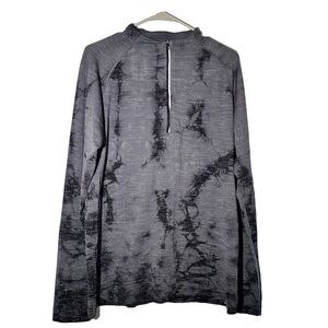 Lululemon Men’s Metal Vent Tech 1/2 Zip 2.0 Disconnect Marble Dye Anchor Gray L